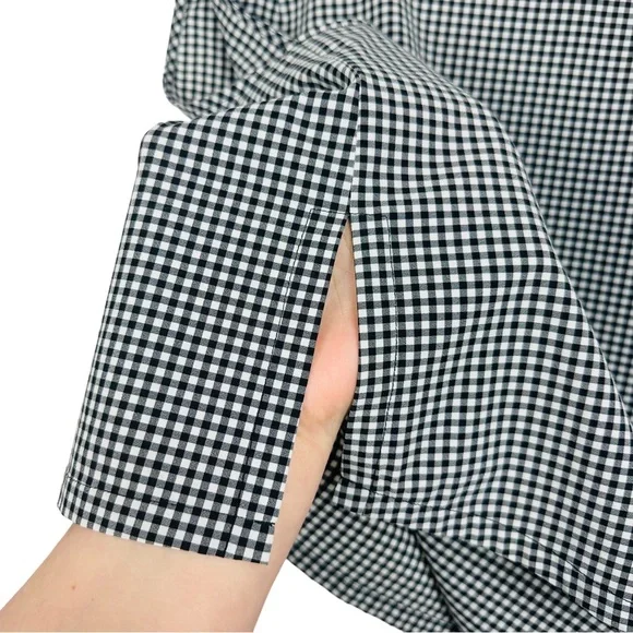 Wayre Shift & Snap Gingham Sleeveless No Iron Travel Cropped Tank Top Blouse - Picture 10 of 13